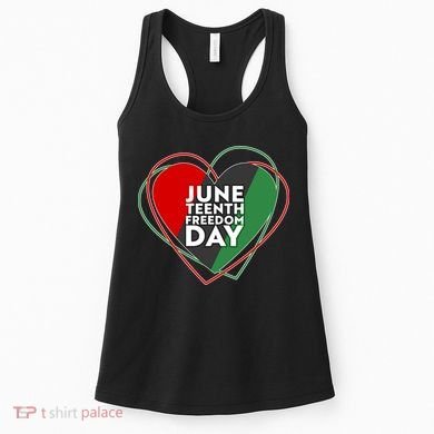 Juneteenth Freedom Day Heart Traditional Colors Women's Tank Top