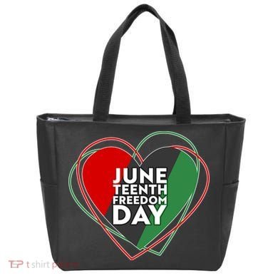Juneteenth Freedom Day Heart Traditional Colors Tote Bag