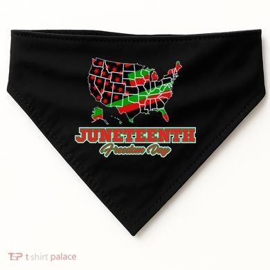 Juneteenth Freedom Day USA USA-Made Doggie Bandana