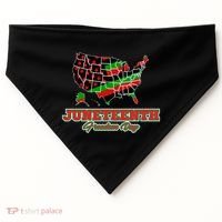 Juneteenth Freedom Day USA USA-Made Doggie Bandana thumb 0