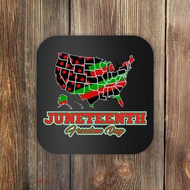 Juneteenth Freedom Day USA Coaster