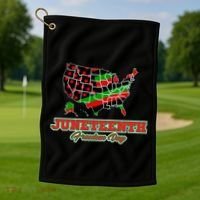 Juneteenth Freedom Day USA Golf Towel thumb 1