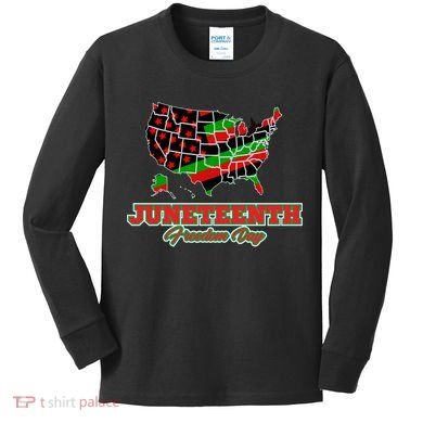 Juneteenth Freedom Day USA Kids Long Sleeve Shirt