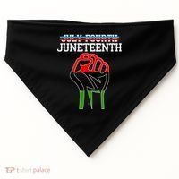 Juneteenth Freedom Fist USA-Made Doggie Bandana thumb 0