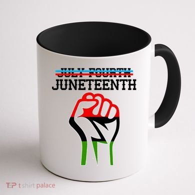 Juneteenth Freedom Fist Coffee Mug back