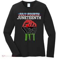 Juneteenth Freedom Fist Women's Long Sleeve Shirt thumb 0
