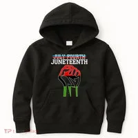 Juneteenth Freedom Fist Kids Hoodie thumb 0