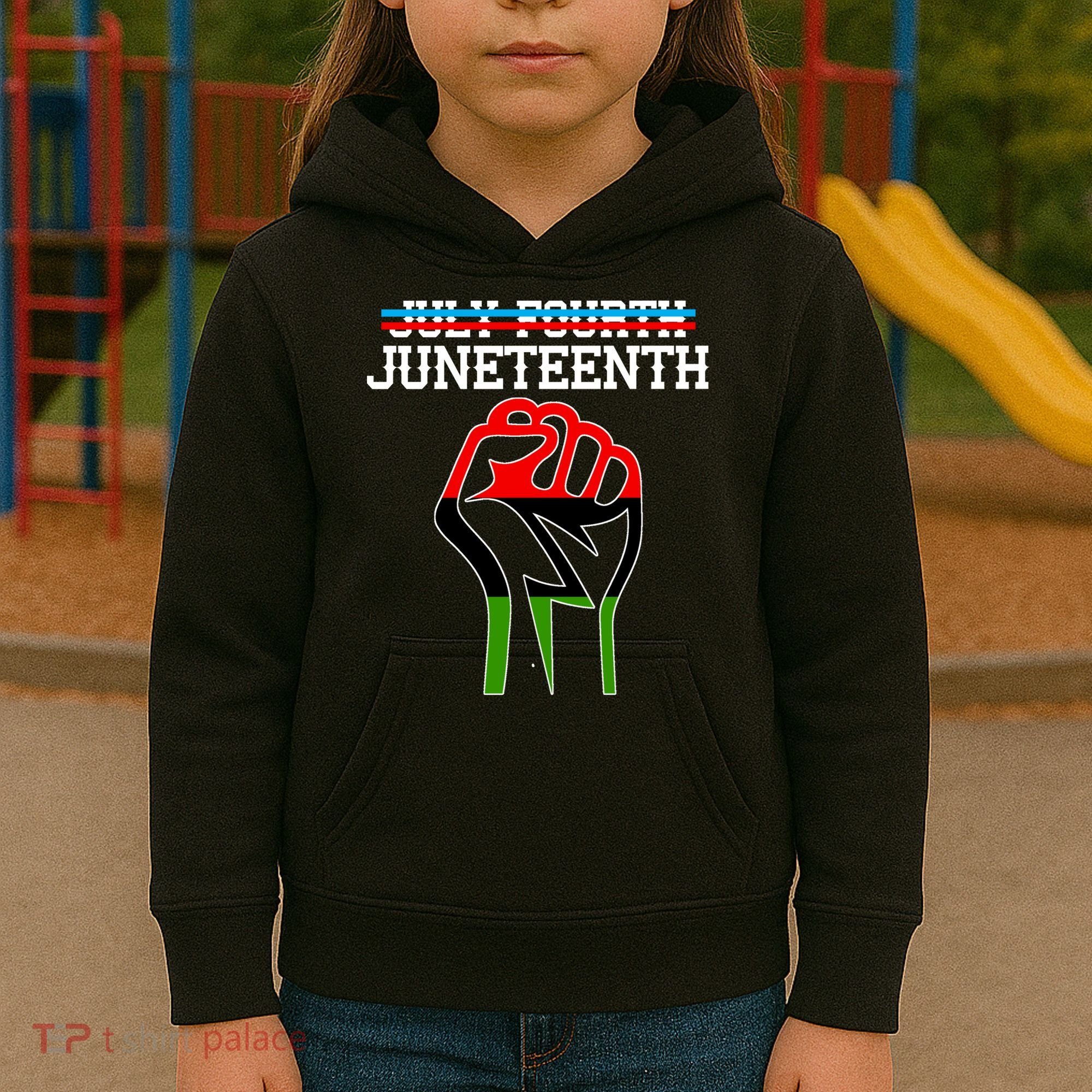 Juneteenth Freedom Fist Kids Hoodie