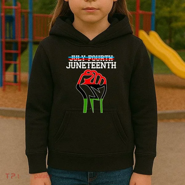 Juneteenth Freedom Fist Kids Hoodie