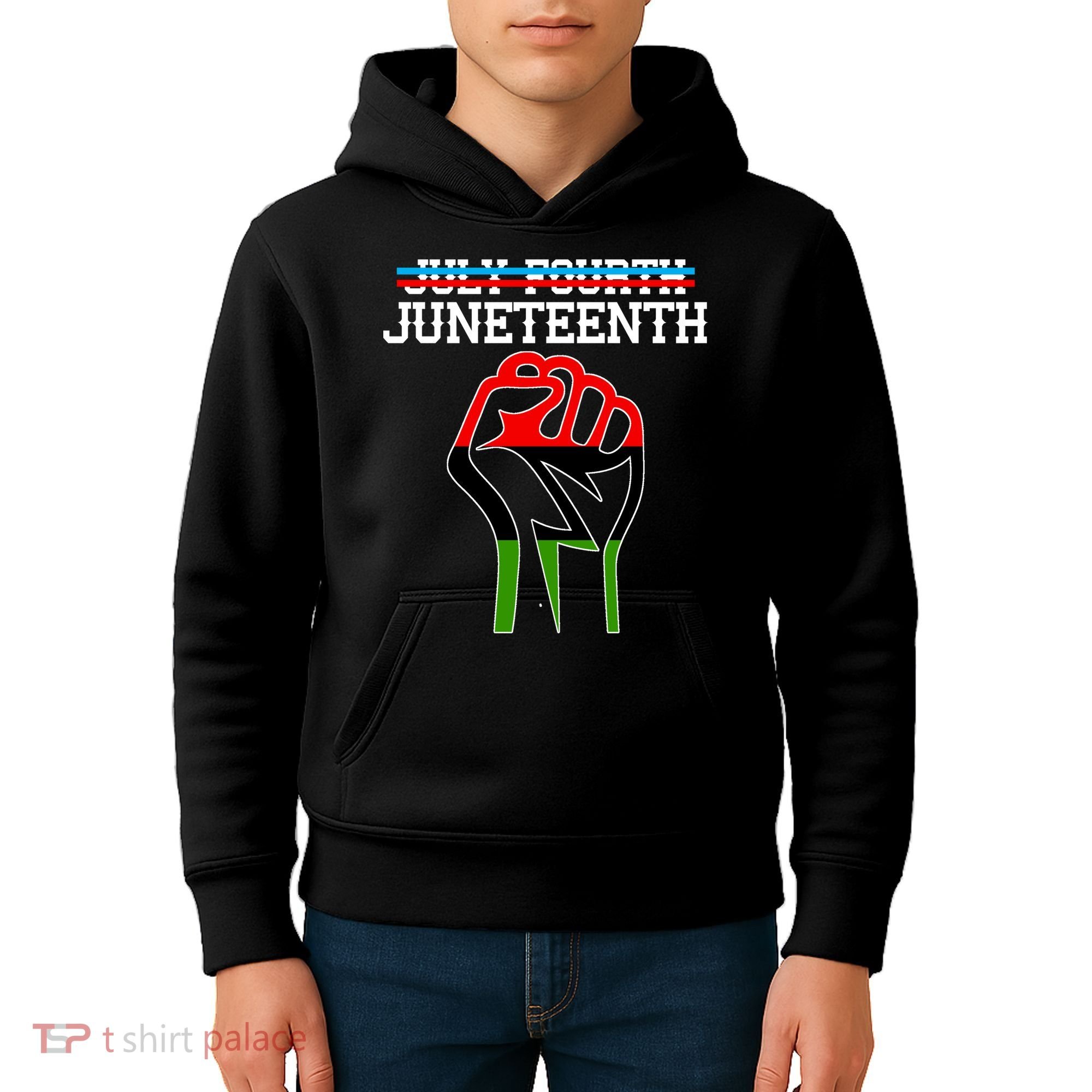 Juneteenth Freedom Fist Kids Hoodie