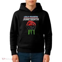 Juneteenth Freedom Fist Kids Hoodie thumb 4