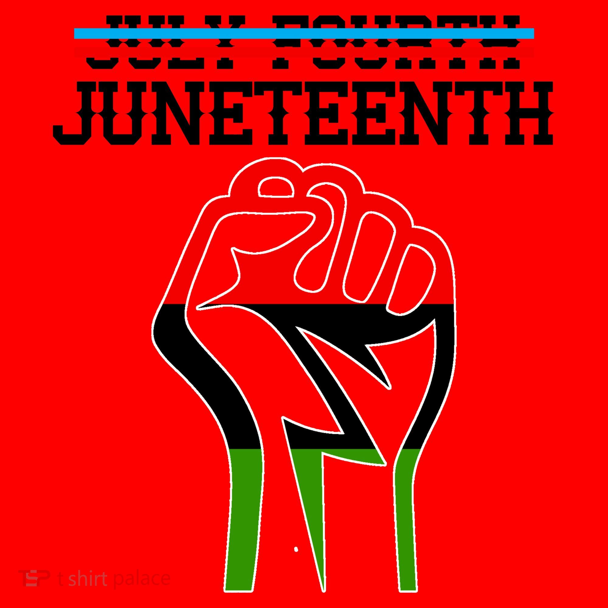 Juneteenth Freedom Fist Santa Hat