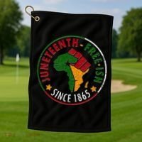 Juneteenth Freeish Since 1865 Golf Towel thumb 1
