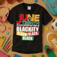 Juneteenth I'm Black Everyday But Today I'm Blackity Black  Kids T-Shirt thumb 3
