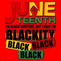 Juneteenth I'm Black Everyday But Today I'm Blackity Black  Santa Hat thumb 1