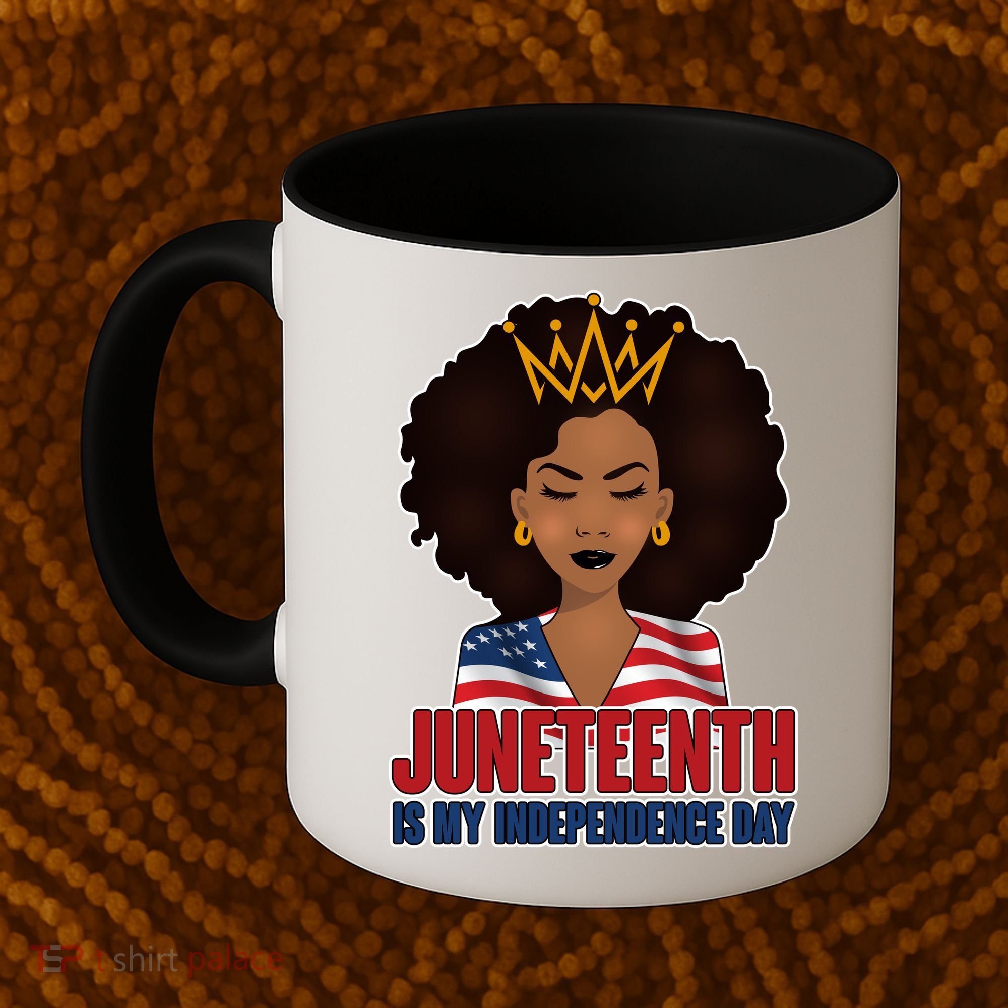 Juneteenth Is My Independence Day African American USA Flag Coffee Mug