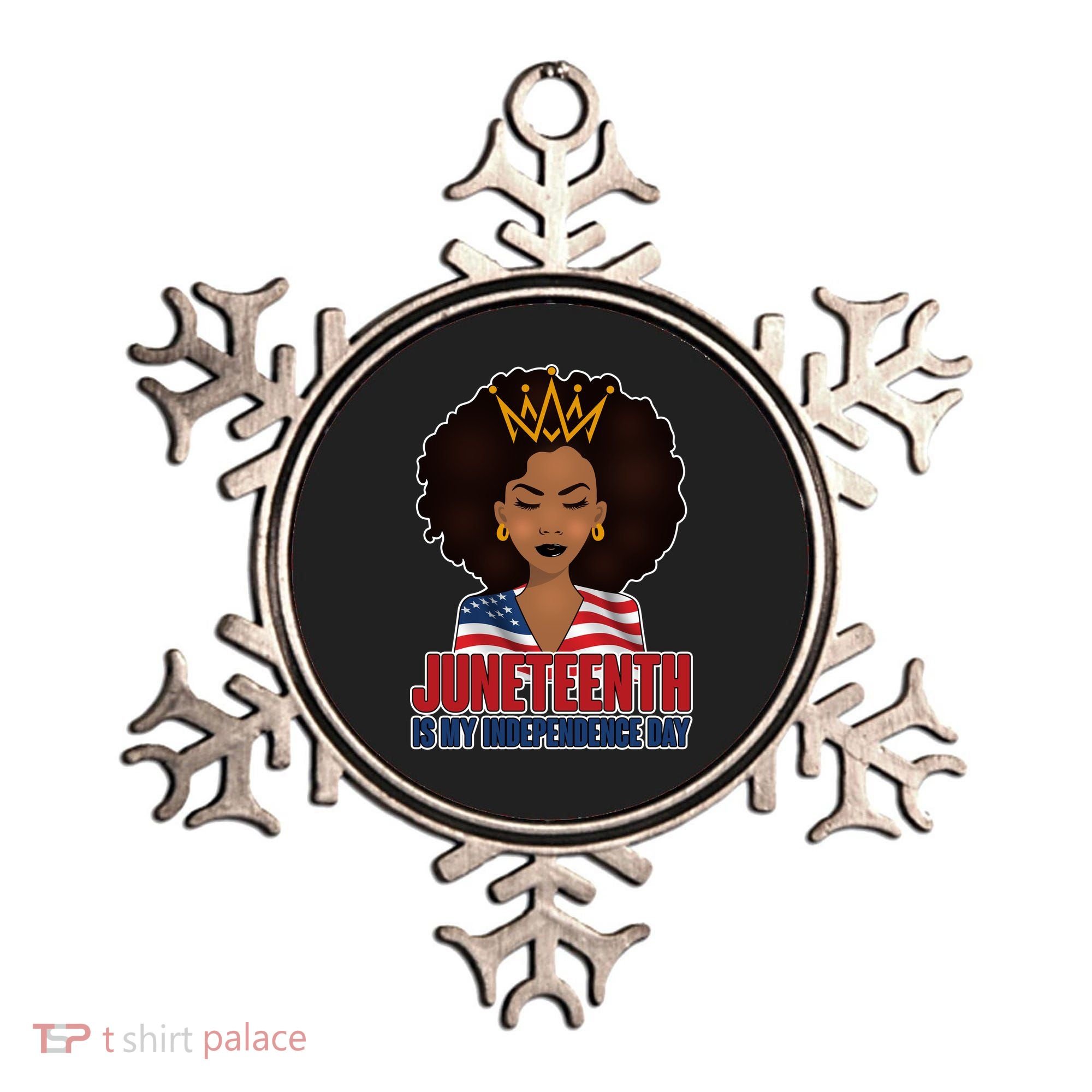 Juneteenth Is My Independence Day African American USA Flag Ornament