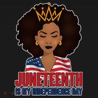 Juneteenth Is My Independence Day African American USA Flag Ornament thumb 1