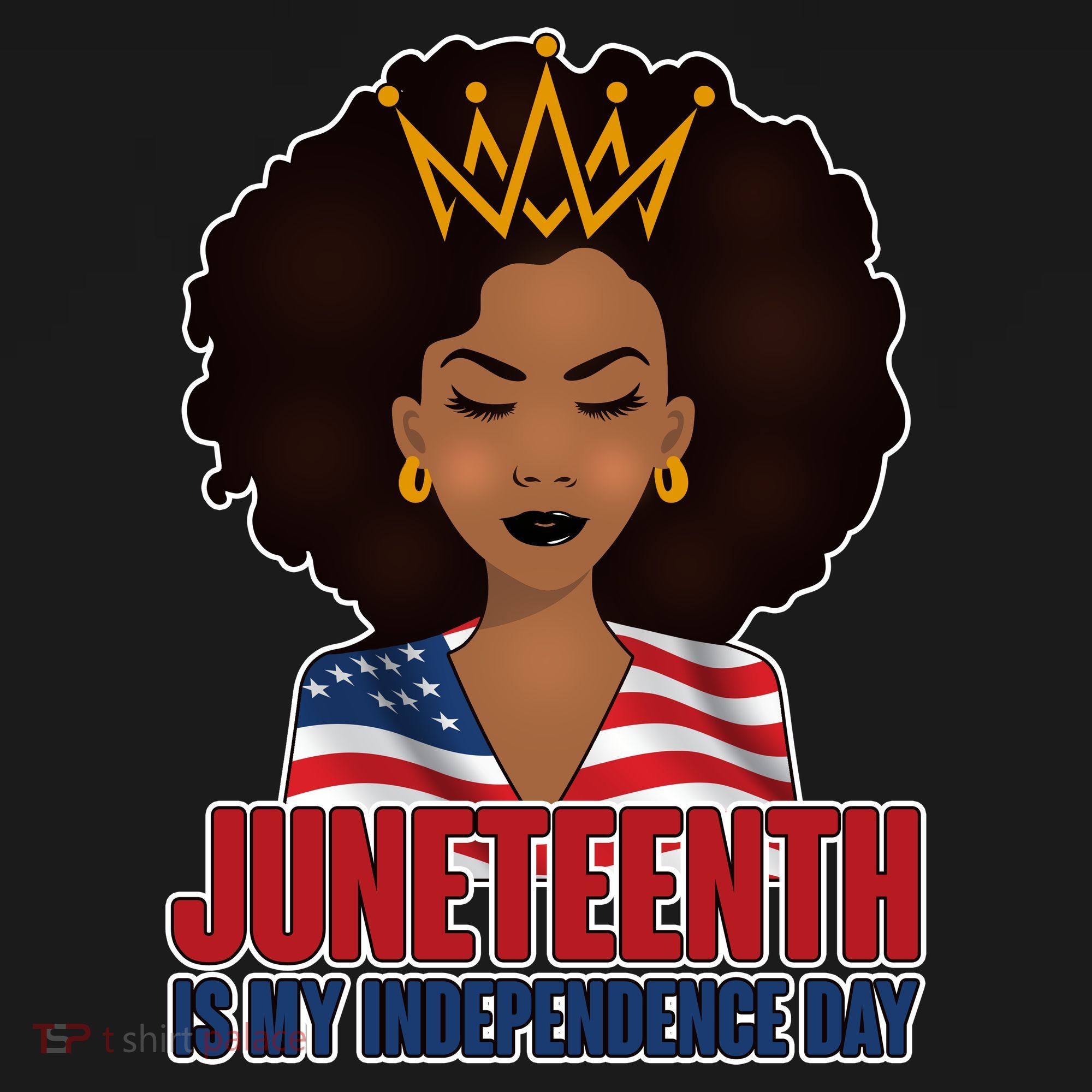 Juneteenth Is My Independence Day African American USA Flag Ornament