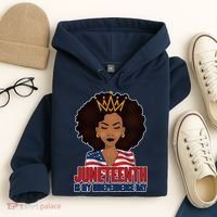 Juneteenth Is My Independence Day African American USA Flag Hoodie thumb 4