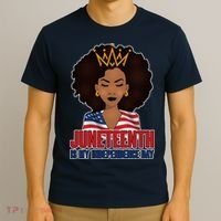 Juneteenth Is My Independence Day African American USA Flag T-Shirt thumb 3