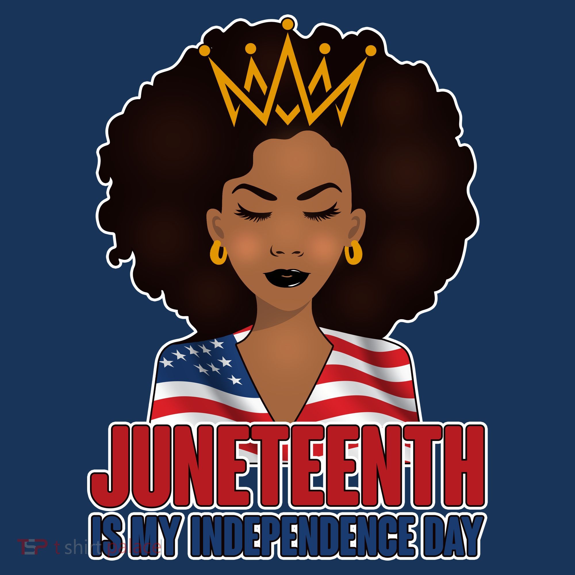 Juneteenth Is My Independence Day African American USA Flag T-Shirt