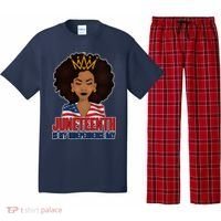Juneteenth Is My Independence Day African American USA Flag Pajama Set thumb 0