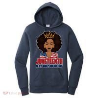 Juneteenth Is My Independence Day African American USA Flag Women's Hoodie thumb 0