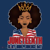 Juneteenth Is My Independence Day African American USA Flag Women's Hoodie thumb 2
