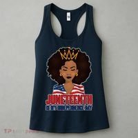 Juneteenth Is My Independence Day African American USA Flag Women's Tank Top thumb 3