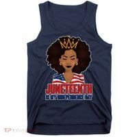 Juneteenth Is My Independence Day African American USA Flag Tank Top thumb 0