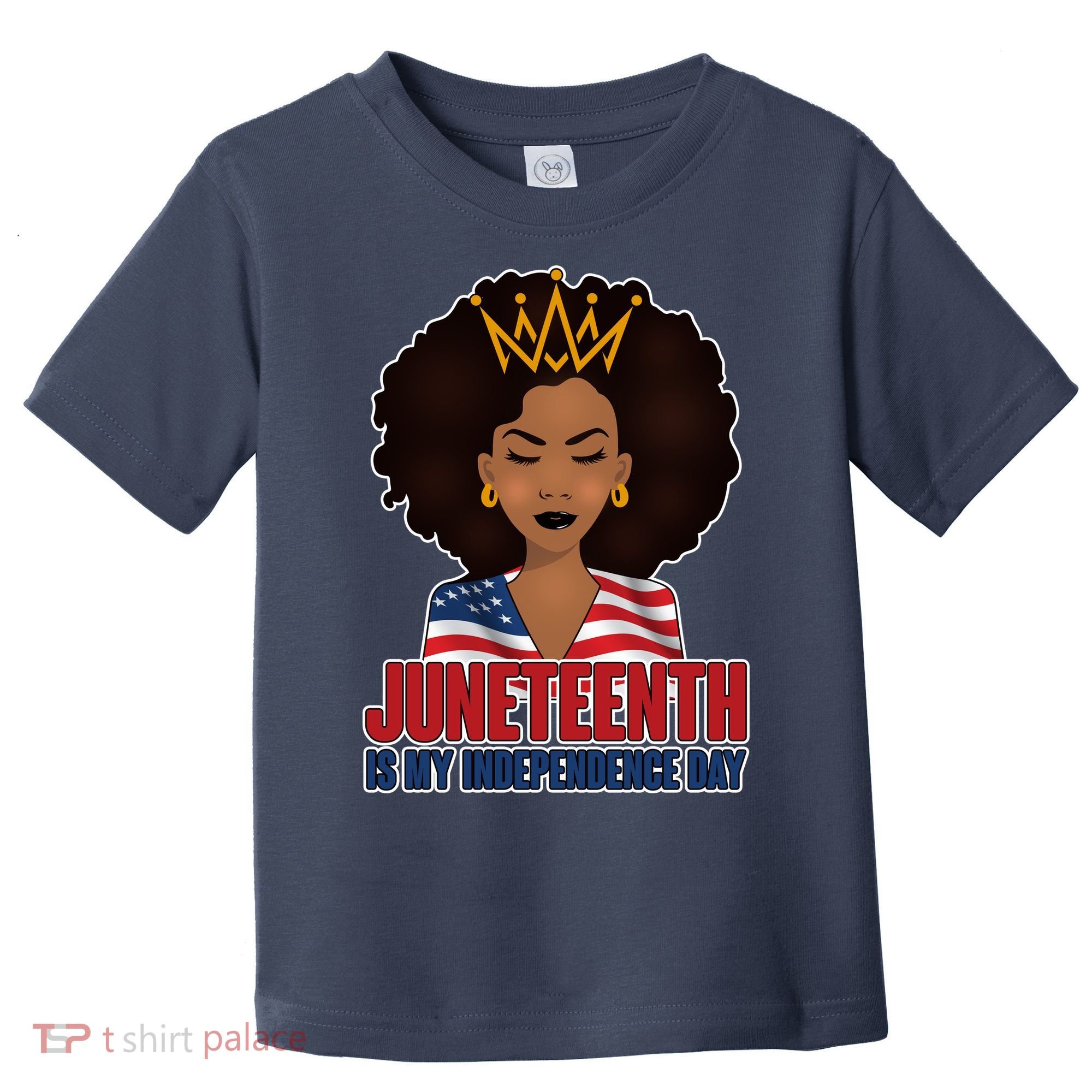 Juneteenth Is My Independence Day African American USA Flag Toddler T-Shirt