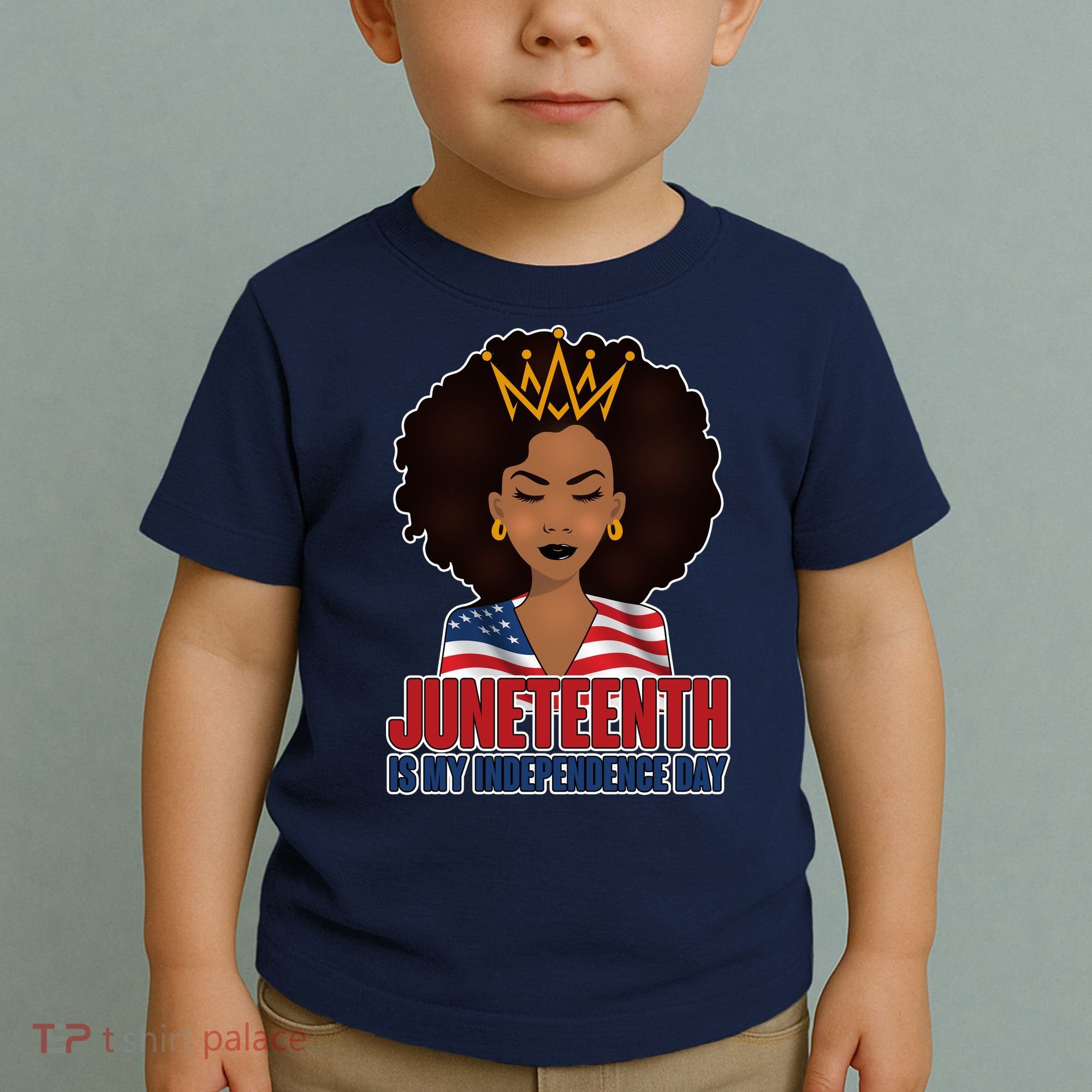 Juneteenth Is My Independence Day African American USA Flag Toddler T-Shirt