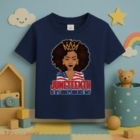 Juneteenth Is My Independence Day African American USA Flag Toddler T-Shirt thumb 3