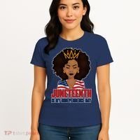 Juneteenth Is My Independence Day African American USA Flag Women's T-Shirt thumb 4