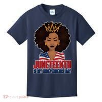 Juneteenth Is My Independence Day African American USA Flag Kids T-Shirt thumb 0