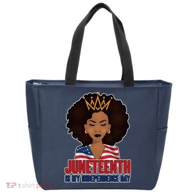 Juneteenth Is My Independence Day African American USA Flag Tote Bag