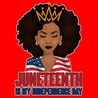 Juneteenth Is My Independence Day African American USA Flag Santa Hat thumb 1