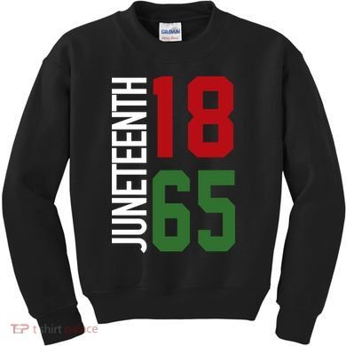 Juneteenth Jersey 1865 Kids Sweatshirt