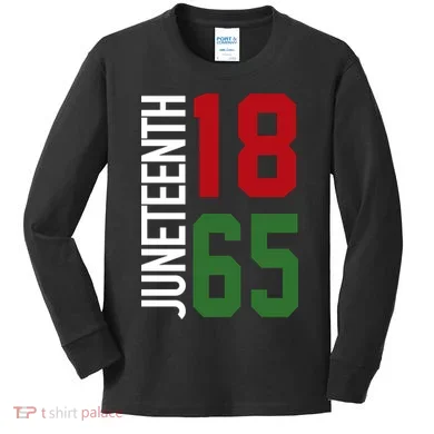 Juneteenth Jersey 1865 Kids Long Sleeve Shirt