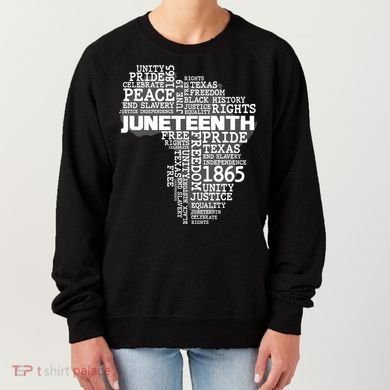 Juneteenth June 19 1865 Africa Word Cloud Art Women's Sweatshirt