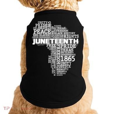 Juneteenth June 19 1865 Africa Word Cloud Art Doggie Tank
