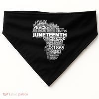 Juneteenth June 19 1865 Africa Word Cloud Art USA-Made Doggie Bandana thumb 0