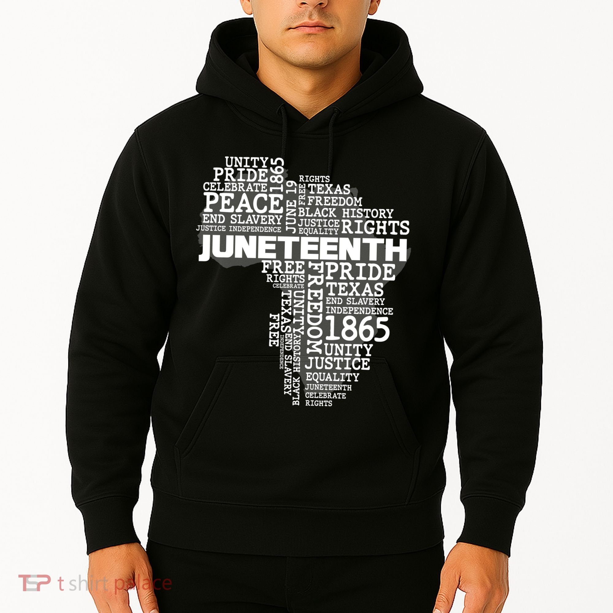 Juneteenth June 19 1865 Africa Word Cloud Art Hoodie