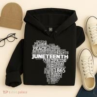Juneteenth June 19 1865 Africa Word Cloud Art Hoodie thumb 4