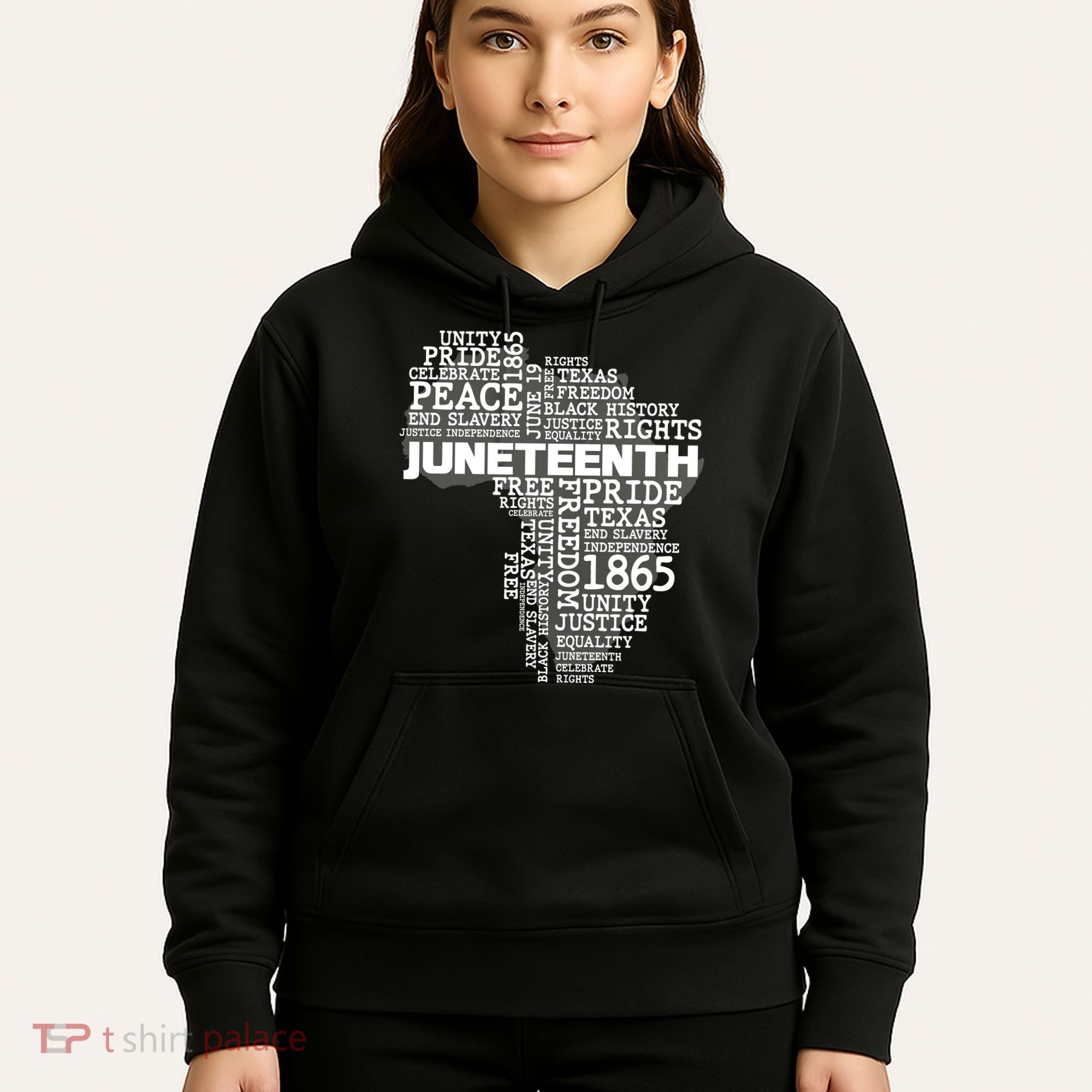 Juneteenth June 19 1865 Africa Word Cloud Art Hoodie