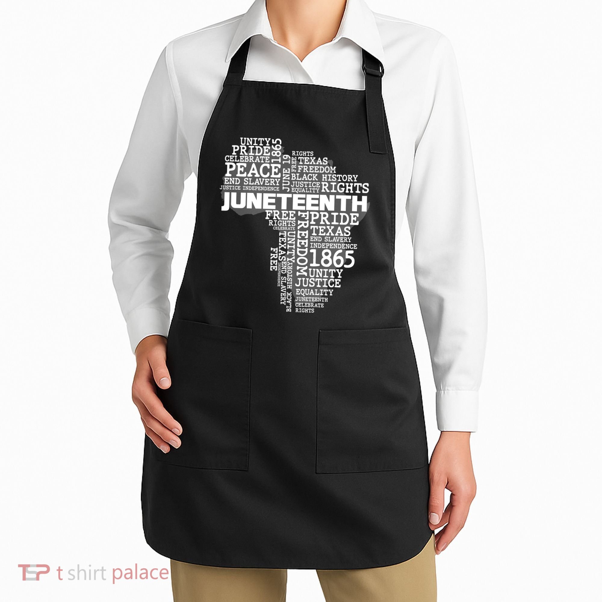 Juneteenth June 19 1865 Africa Word Cloud Art Apron