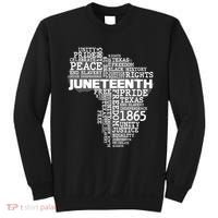 Juneteenth June 19 1865 Africa Word Cloud Art Sweatshirt thumb 0