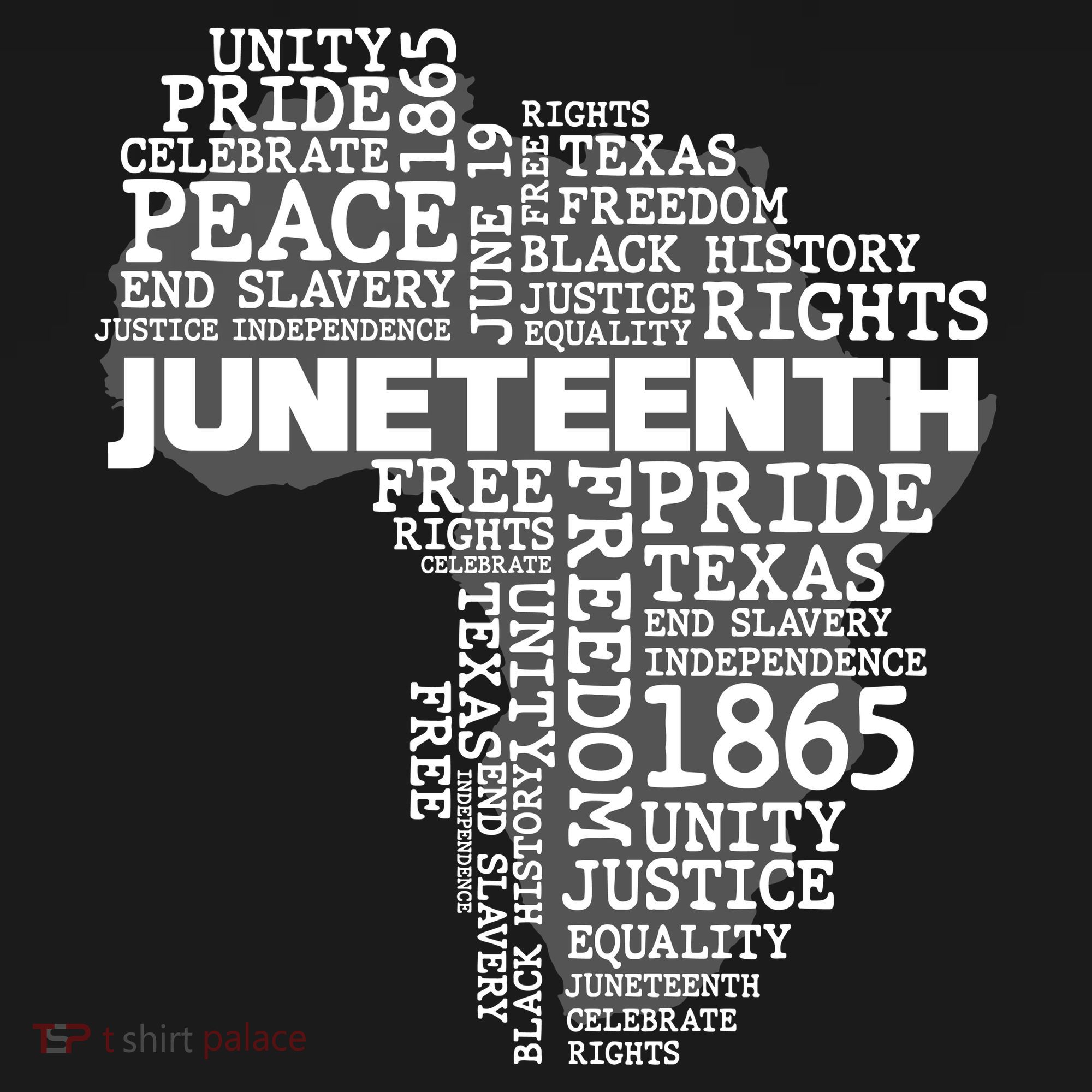 Juneteenth June 19 1865 Africa Word Cloud Art Sweatshirt