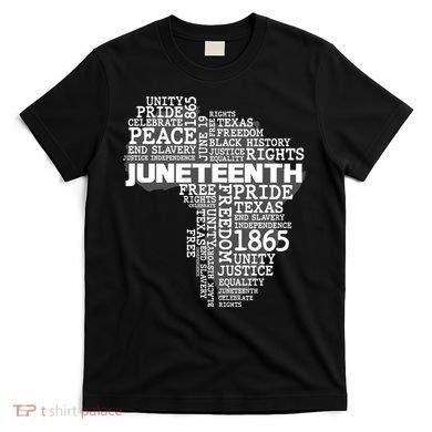 Juneteenth June 19 1865 Africa Word Cloud Art T-Shirt